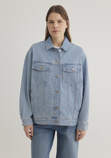  Mavi Luna 90lar Açık Mavi Jean Ceket 1110177-89165