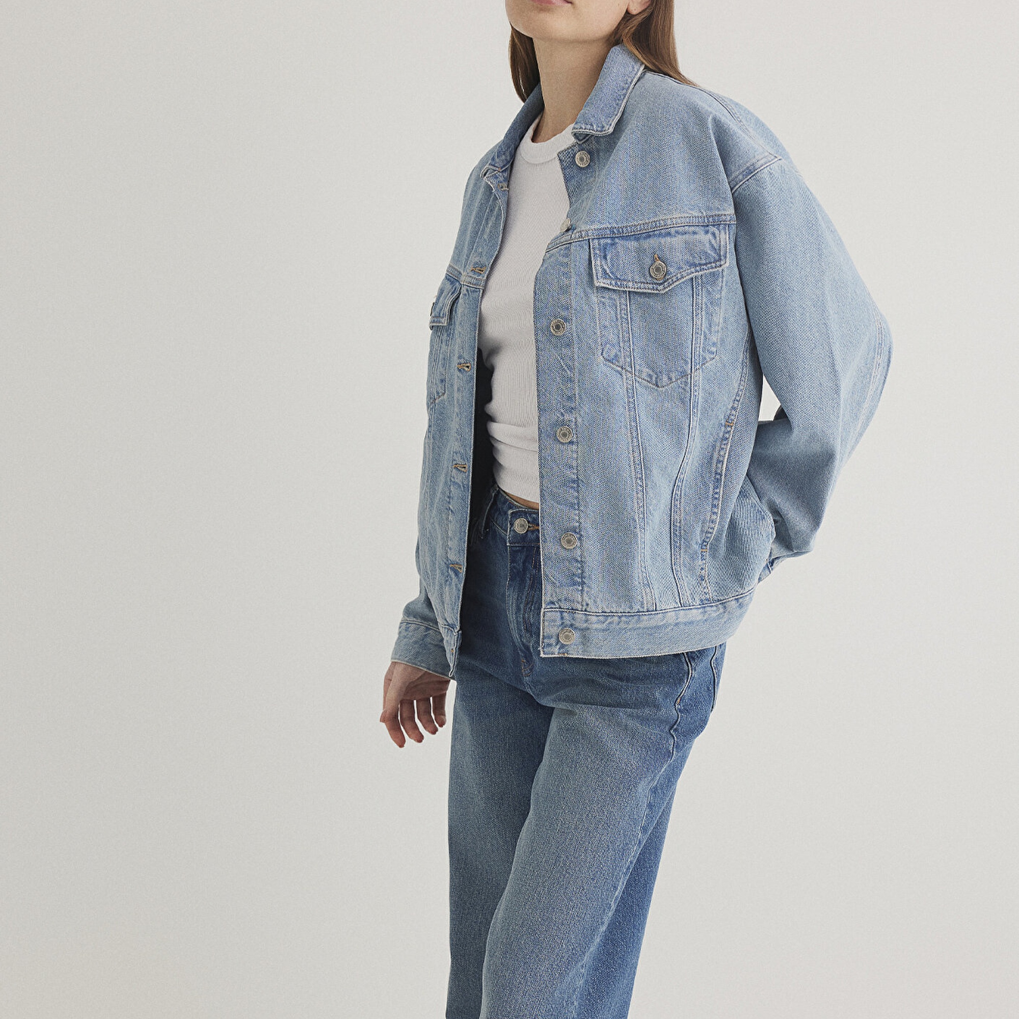Mavi Luna 90lar Açık Mavi Jean Ceket 1110177-89165