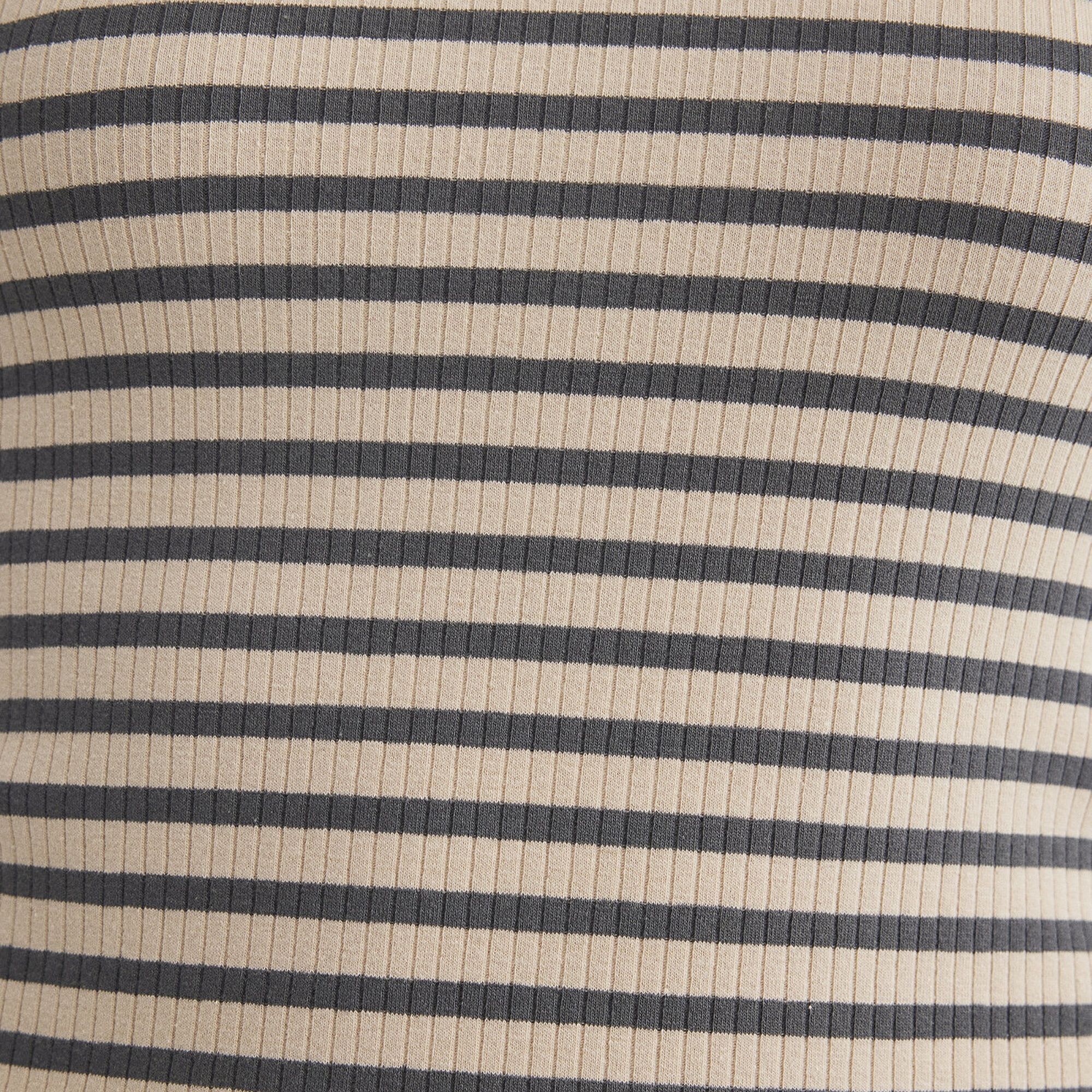 Mavi Çizgili Antrasit Tişört Slim Fit / Dar Kesim 1612648-88032