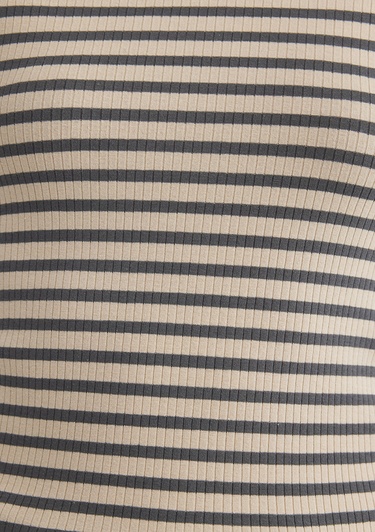  Mavi Çizgili Antrasit Tişört Slim Fit / Dar Kesim 1612648-88032