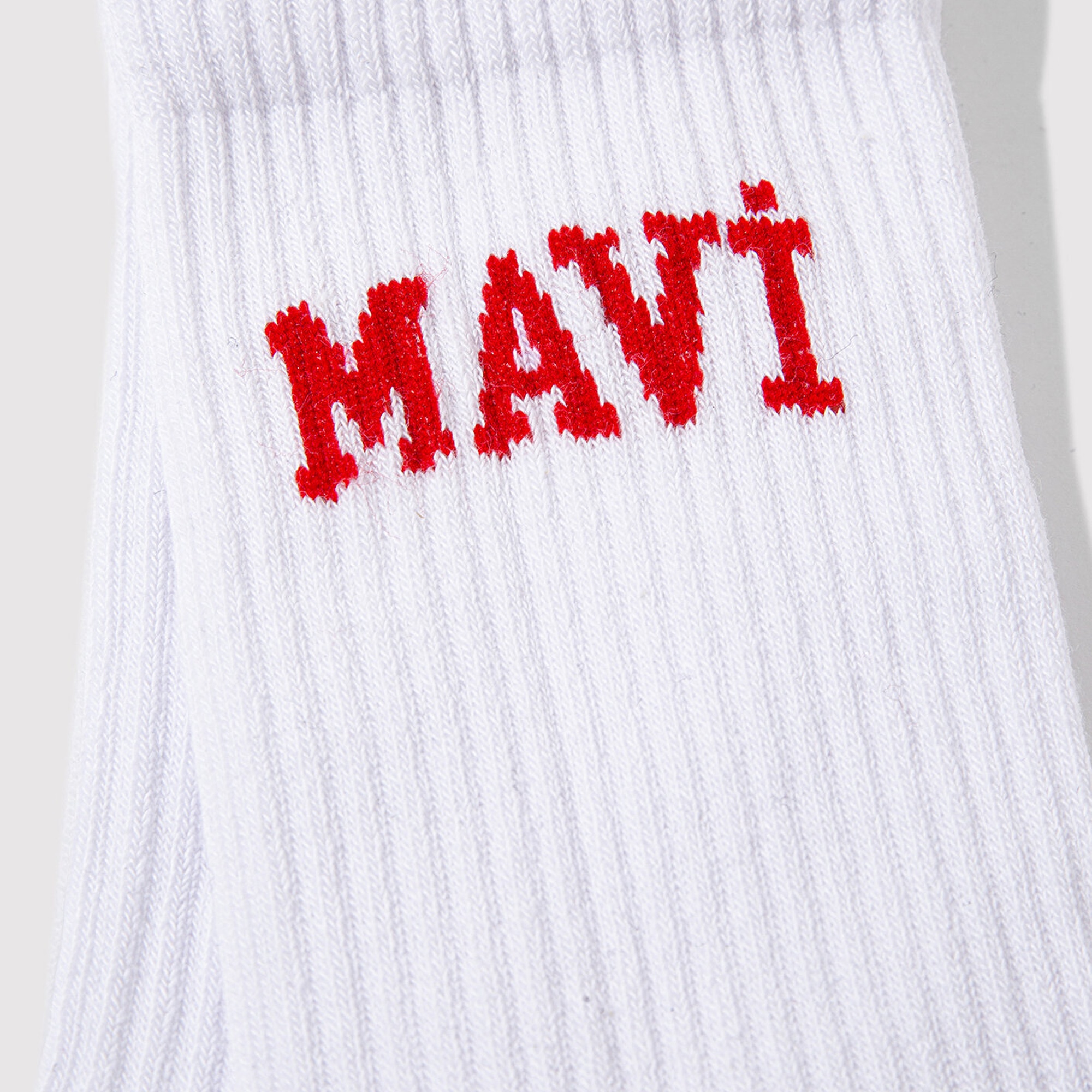 Mavi Mavi Logo Detaylı Beyaz Soket Çorap 1912726-20454