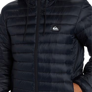 Quiksilver Scaly Hood Erkek Siyah Ceket