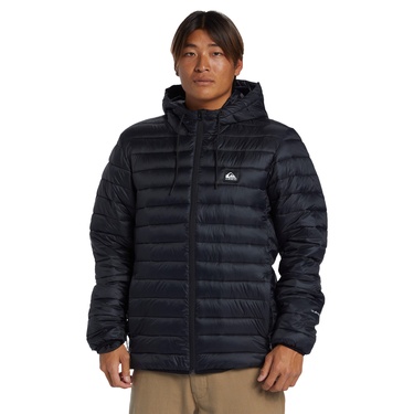  Quiksilver Scaly Hood Erkek Siyah Ceket