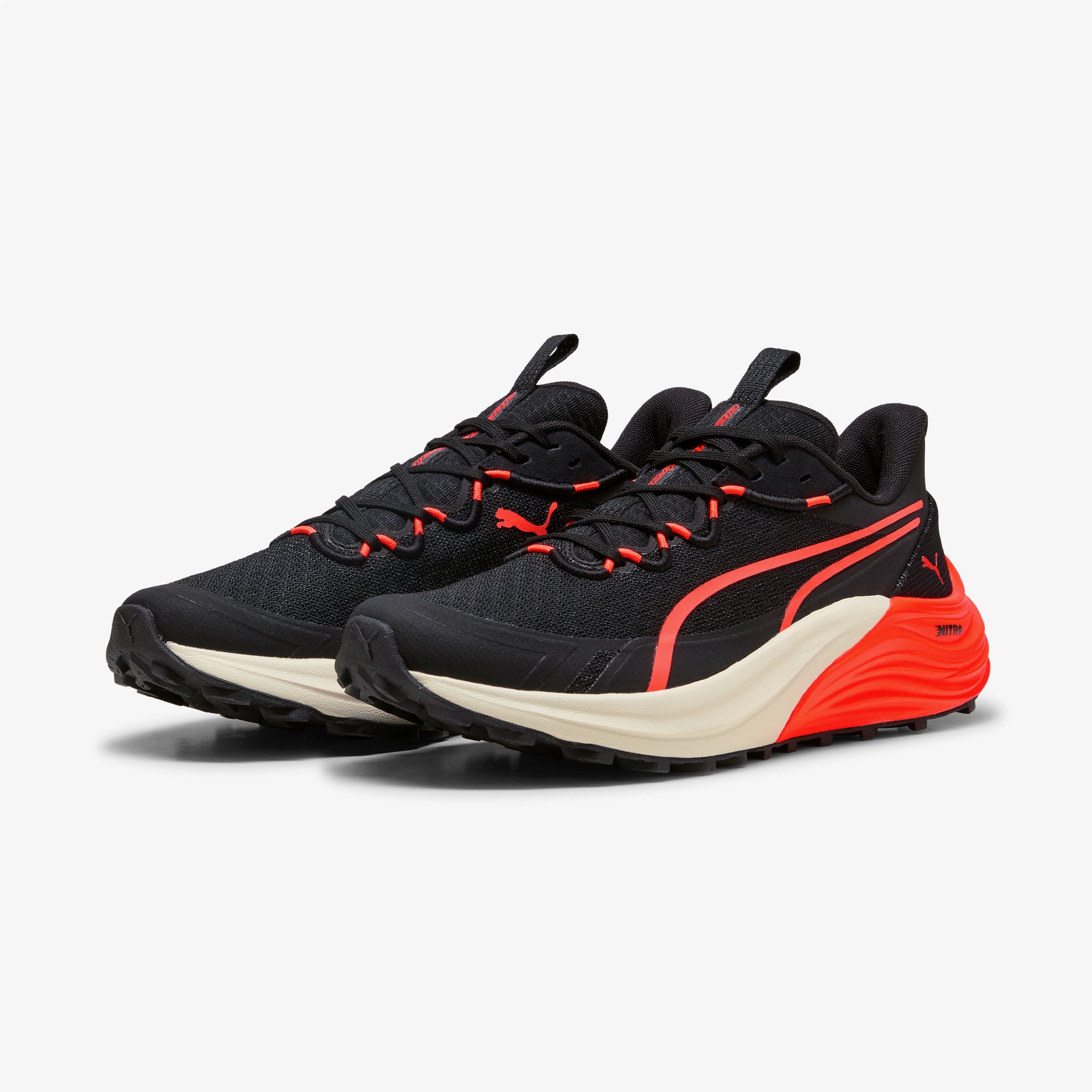 Puma Puma Electrify Nitro 4 Trail Erkek Siyah Koşu Ayakkabısı Sneaker | FashFed Siyah - 3. görsel