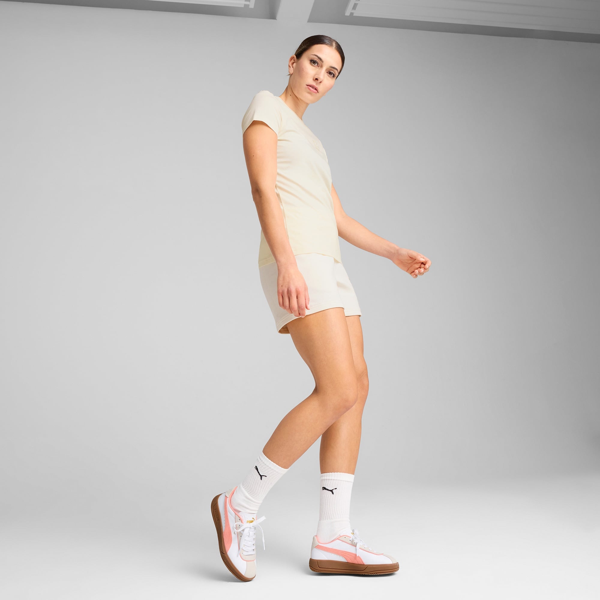 Puma Ess Elevated Kadın Krem T-Shirt