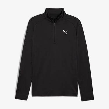  Puma Tad Tech Fabric Mix 1/4 Zip Erkek Siyah Sweatshirt