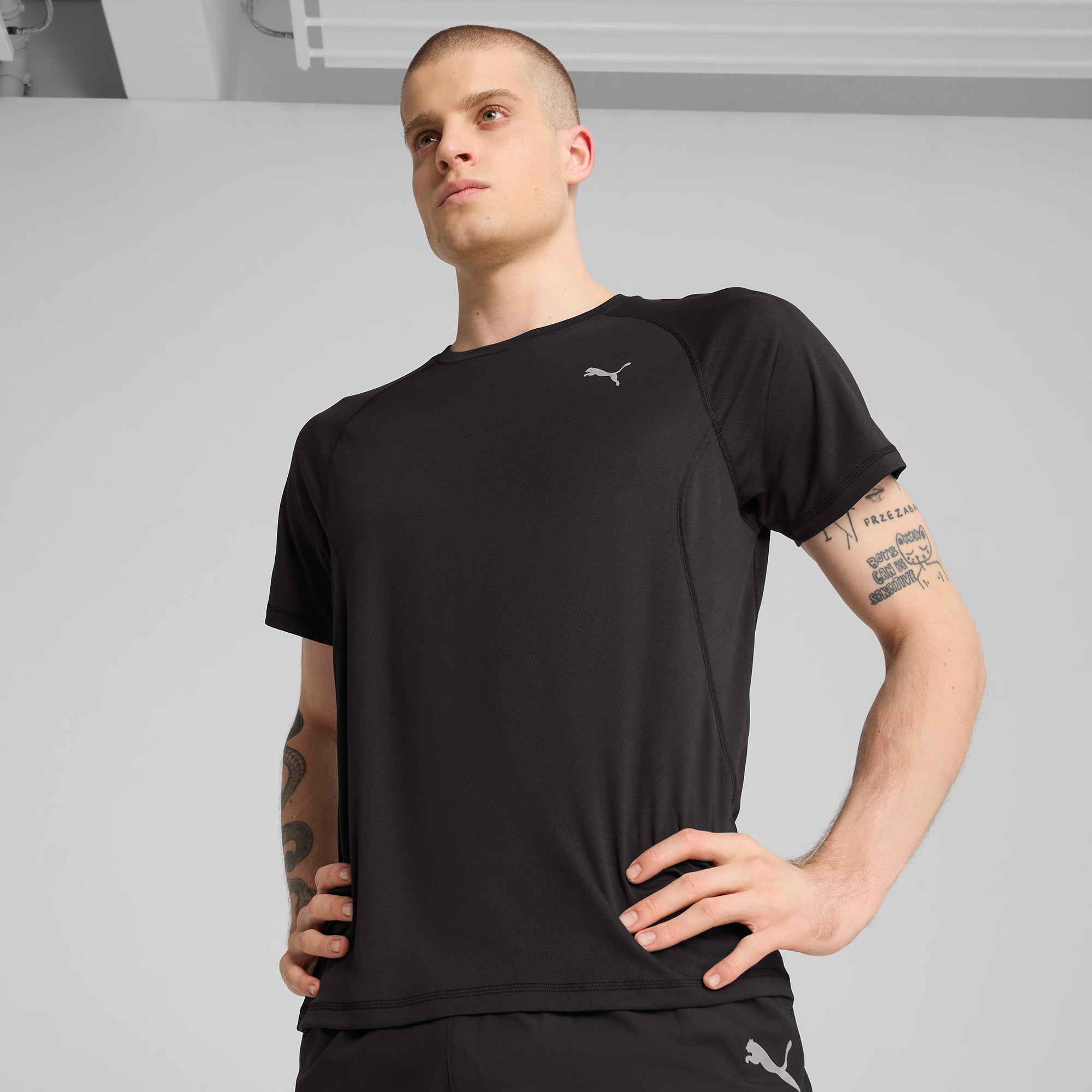 Puma Run Velocity (Poly) Erkek Siyah T-Shirt