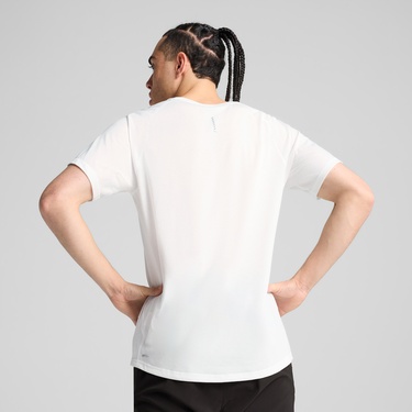  Puma Run Velocity Tri-Blend Erkek Beyaz T-Shirt