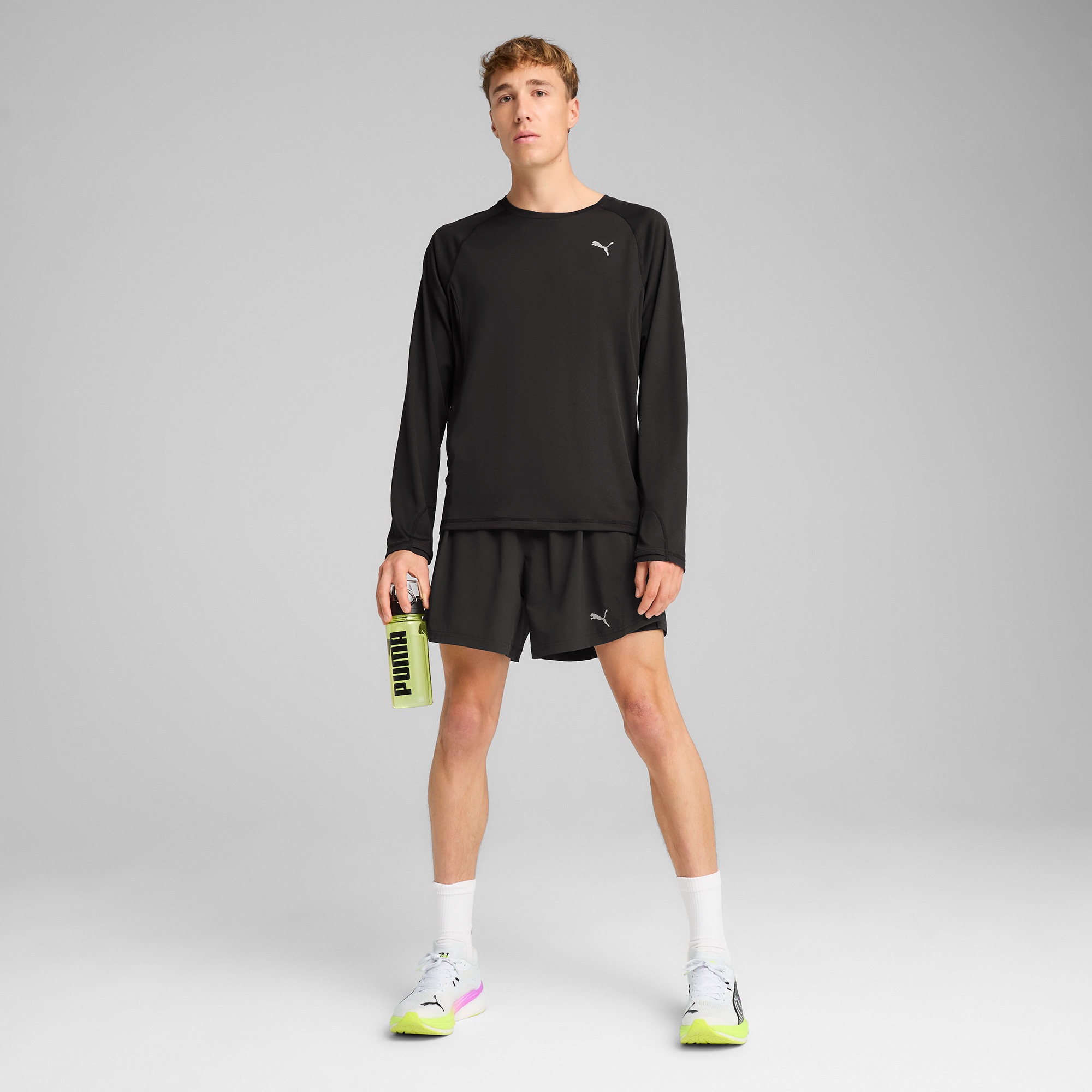 Puma Run Velocity Ls (Poly) Erkek Siyah T-Shirt