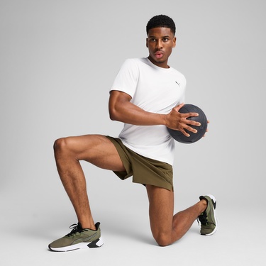  Puma Tad Ess Poly Texture Erkek Beyaz Antrenman T-Shirt