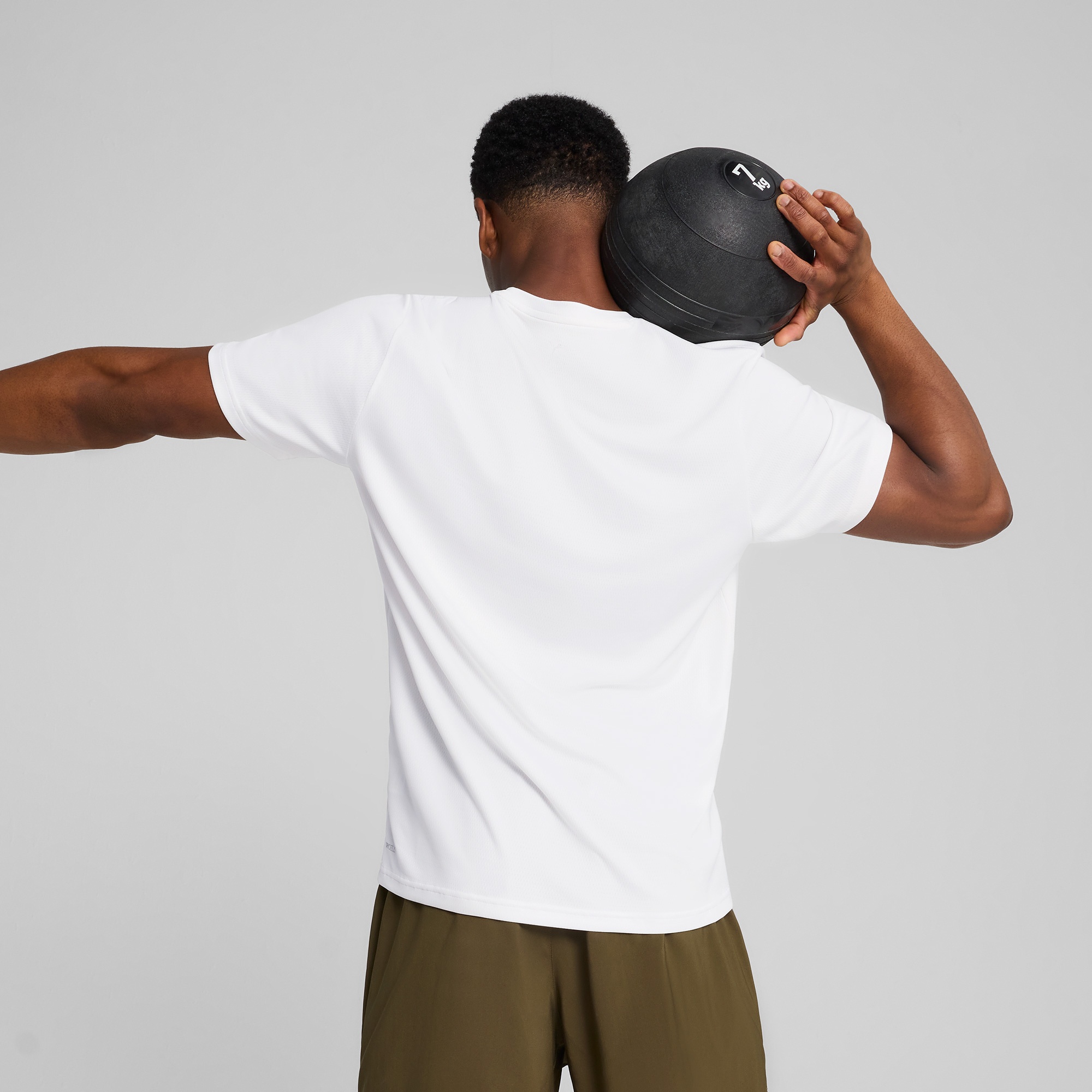 Puma Tad Ess Poly Texture Erkek Beyaz Antrenman T-Shirt