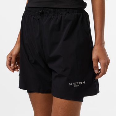  UNITED4 Sport Kadın Siyah Antrenman Şortu