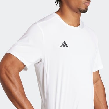  adidas Adizero Essentials Erkek Beyaz Koşu T-Shirt