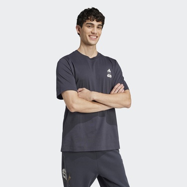  adidas X Star Wars The Mandalorian Regular Fit Back Graphic Erkek Gri T-Shirt