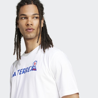  adidas Terrex Graphic Erkek Beyaz T-Shirt