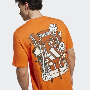  adidas Terrex Graphic Erkek Turuncu T-Shirt