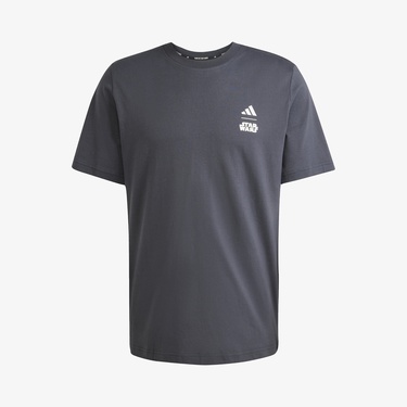  adidas X Star Wars The Mandalorian Regular Fit Back Graphic Erkek Gri T-Shirt