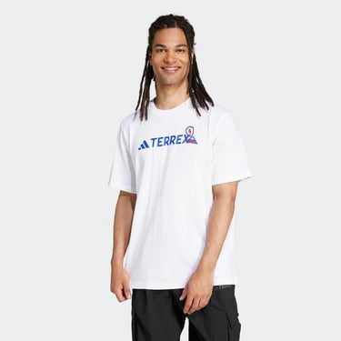 adidas Terrex Graphic Erkek Beyaz T-Shirt