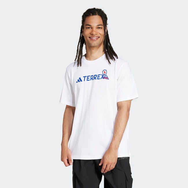 adidas Terrex Graphic Erkek Beyaz T-Shirt