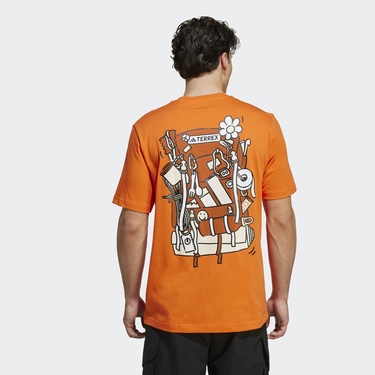 adidas Terrex Graphic Erkek Turuncu T-Shirt