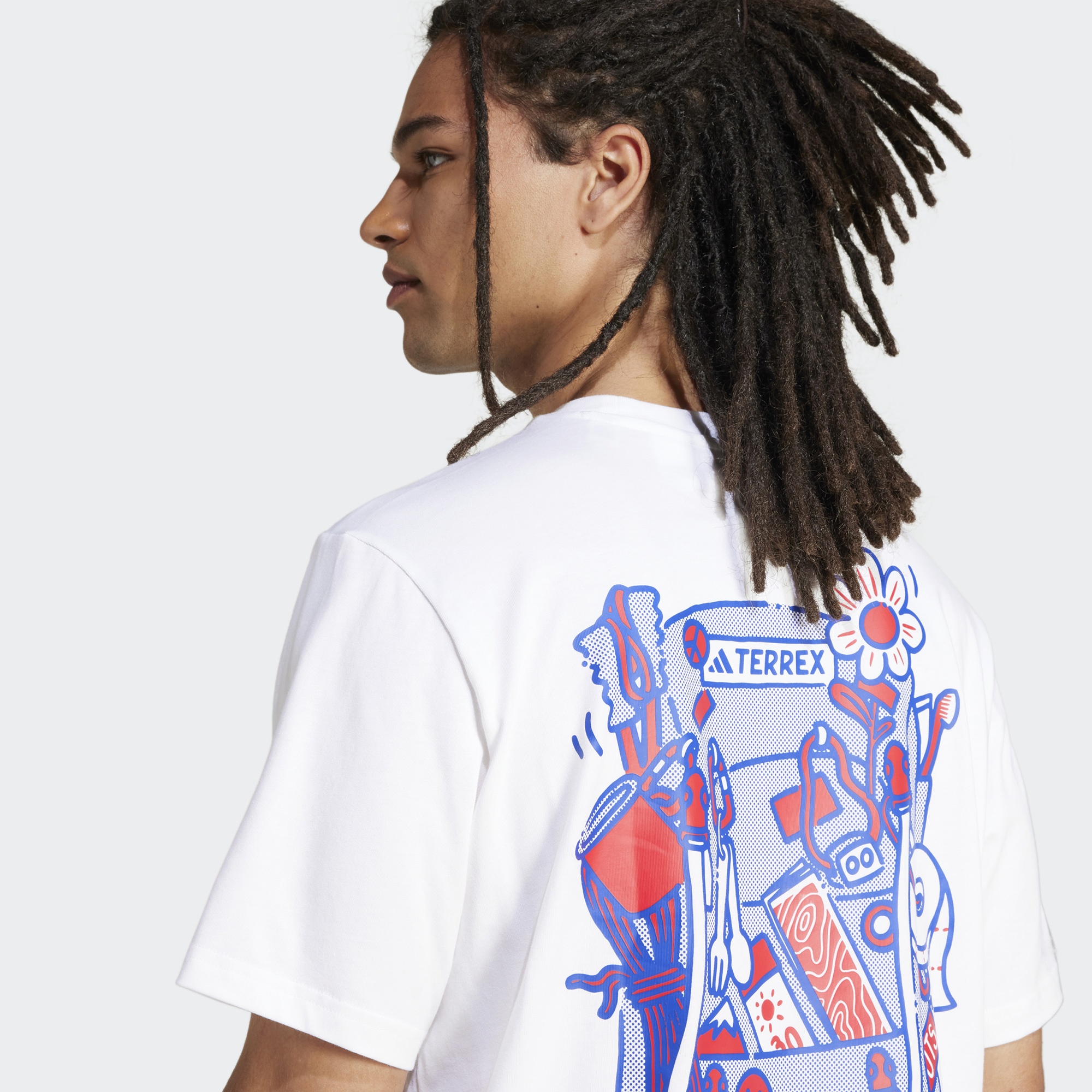 adidas Terrex Graphic Erkek Beyaz T-Shirt