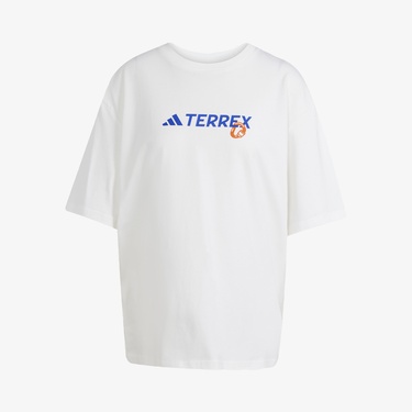  adidas Terrex Back Graphic Kadın Beyaz T-Shirt