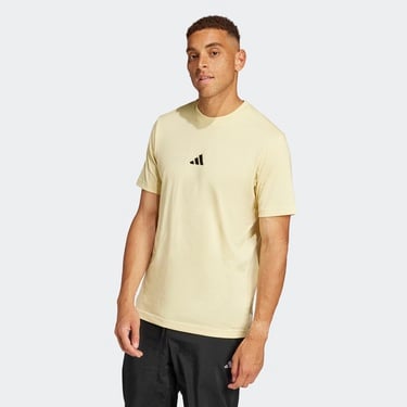  adidas Essentials Small Logo Single Erkek Sarı T-Shirt