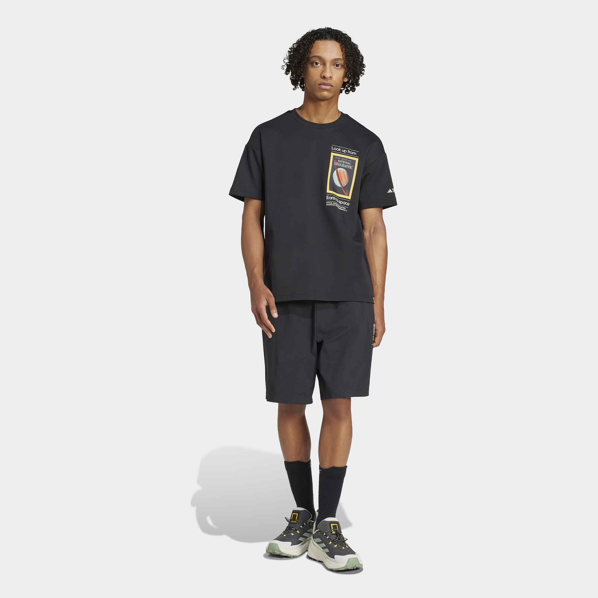 adidas Nat Geo Aeroready Graphic Erkek Siyah T-Shirt