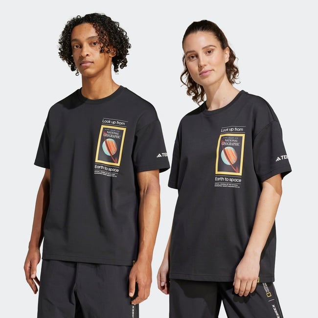  adidas Nat Geo Aeroready Graphic Erkek Siyah T-Shirt