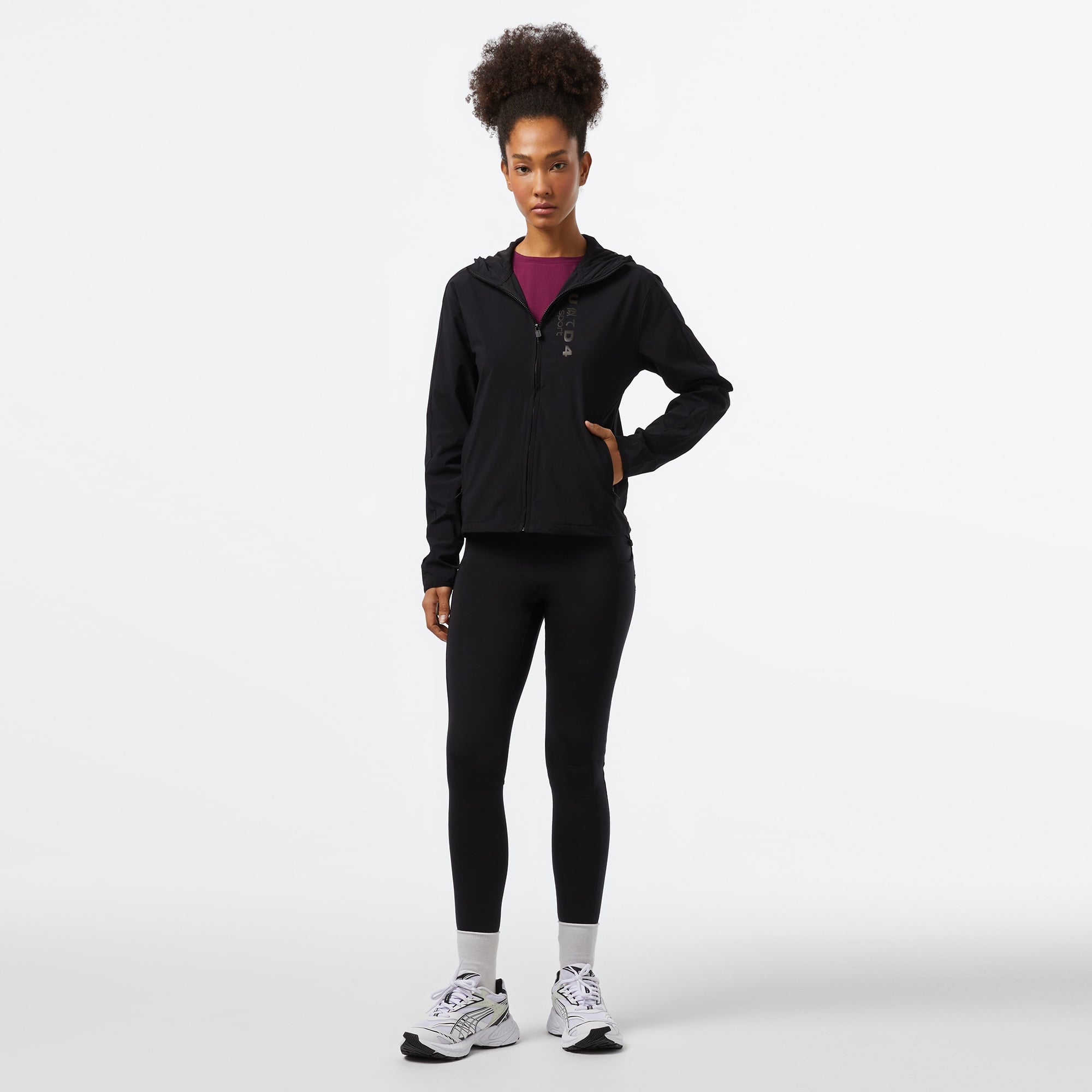 UNITED4 Sport Kadın Siyah Eşofman Üstü