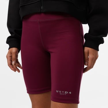  UNITED4 Sport Kadın Bordo Kısa Antrenman Taytı