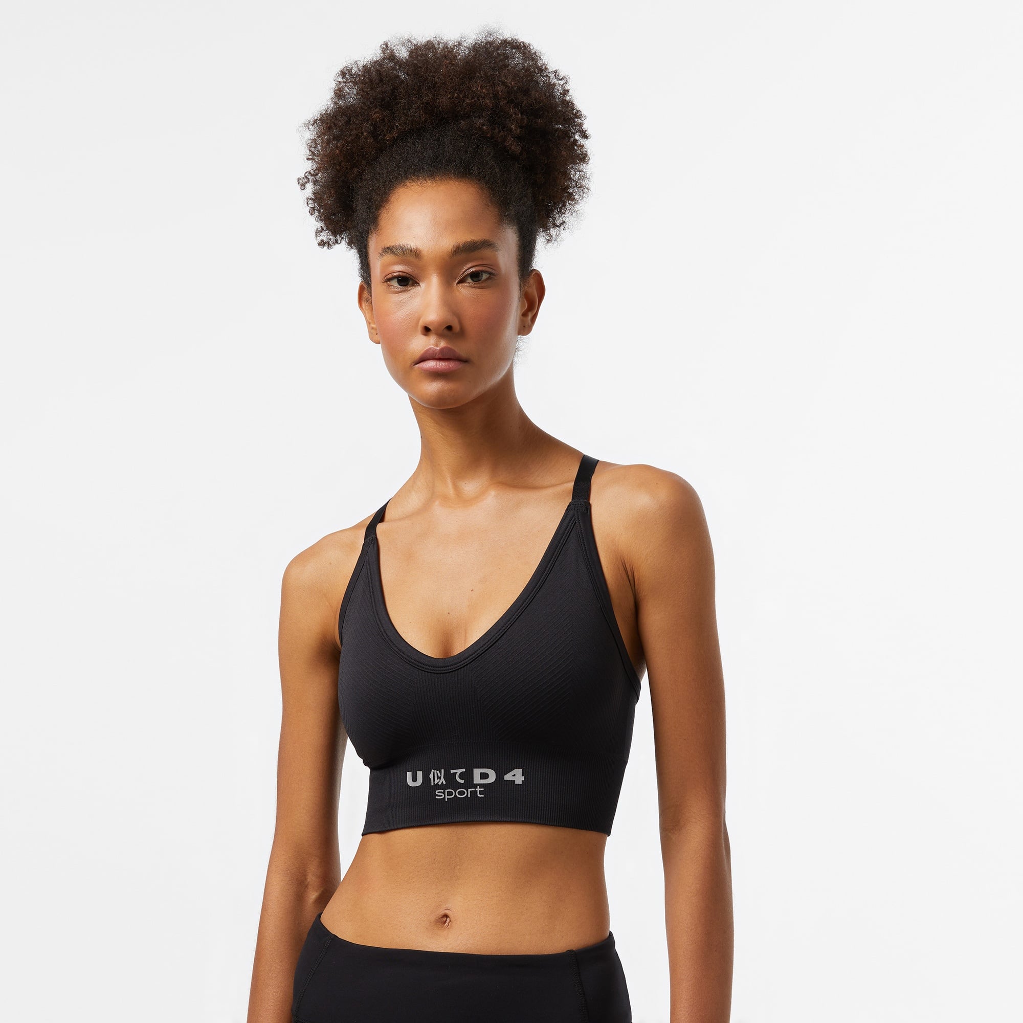 UNITED4 Sport Kadın Siyah Antrenman Bra