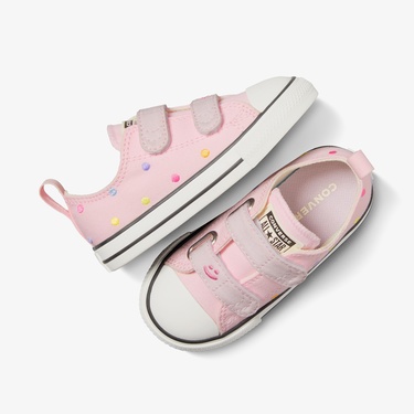  Converse Chuck Taylor All Star 2V Polka Dots Çocuk Pembe Sneaker