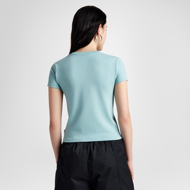  Converse Slim Fit Kadın Açık Mavi T-Shirt