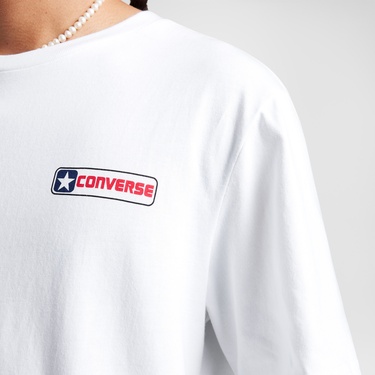  Converse Erkek Grafik Baskılı Beyaz T-Shirt