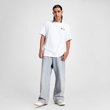  Converse Erkek Grafik Baskılı Beyaz T-Shirt