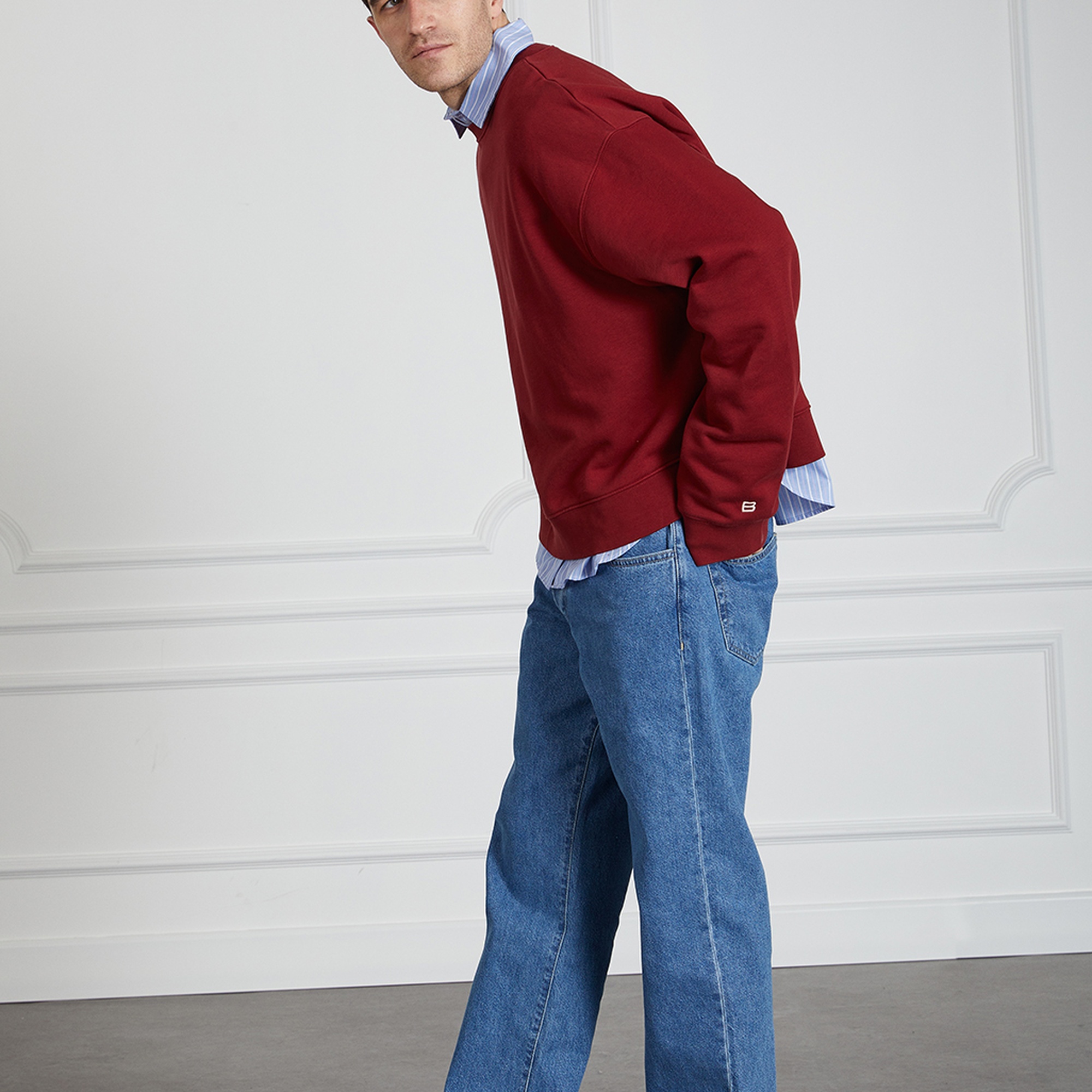 Yıkamalı Basic Sweatshirt