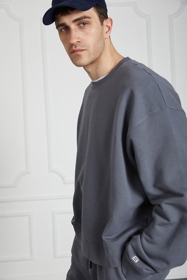  Yıkamalı Basic Sweatshirt