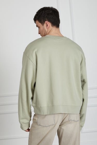  Yıkamalı Basic Sweatshirt