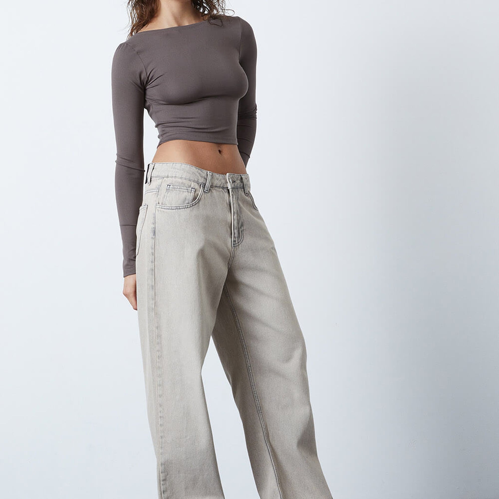 Sırt Dekolte Uzun Kollu Body