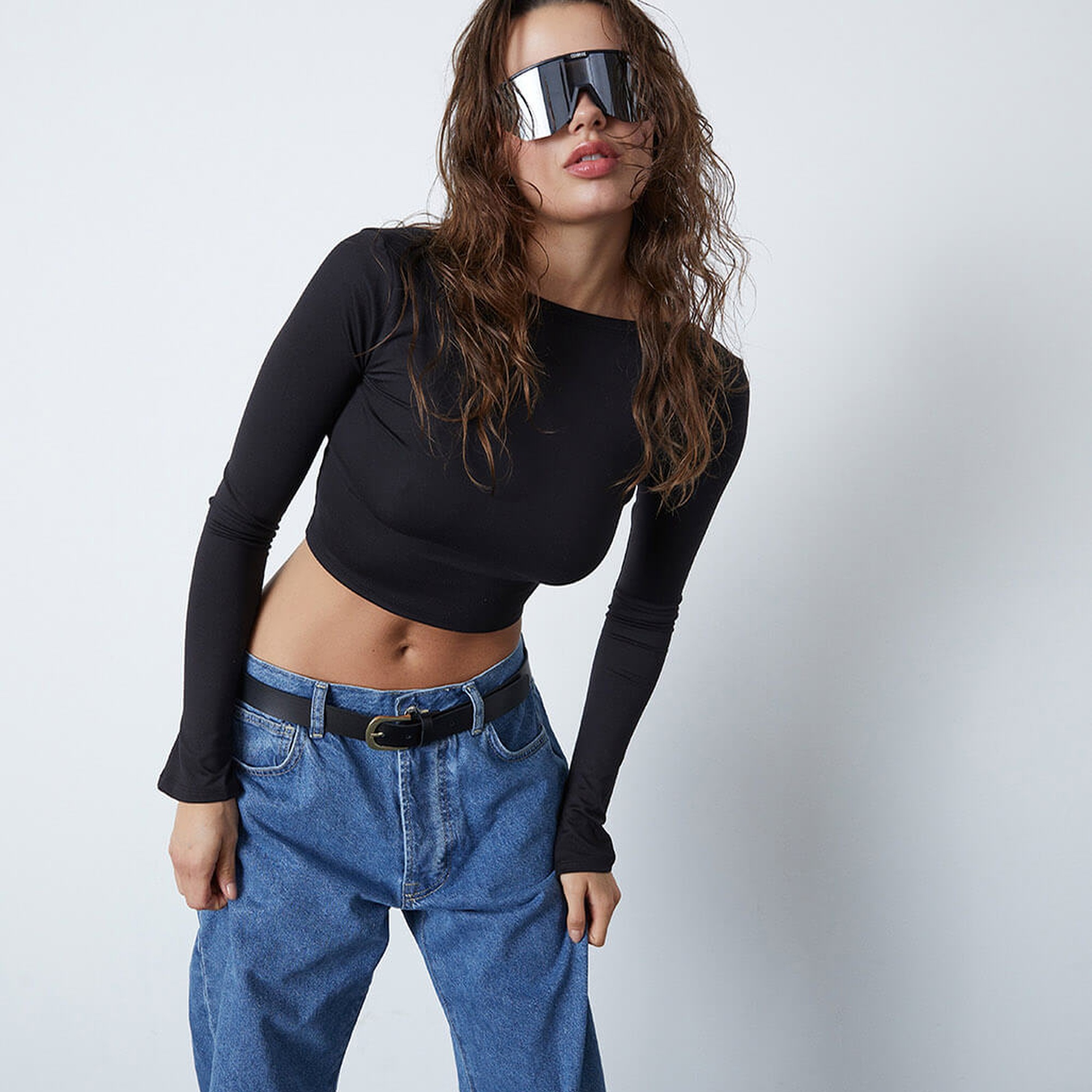 Sırt Dekolte Uzun Kollu Body