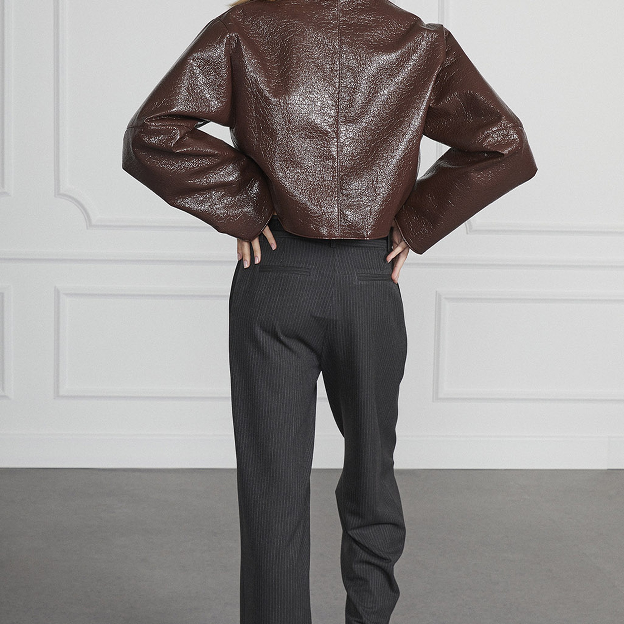 Çizgili Pileli Palazzo Pantolon