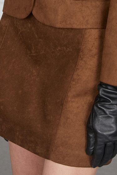  Süet Mini Etek