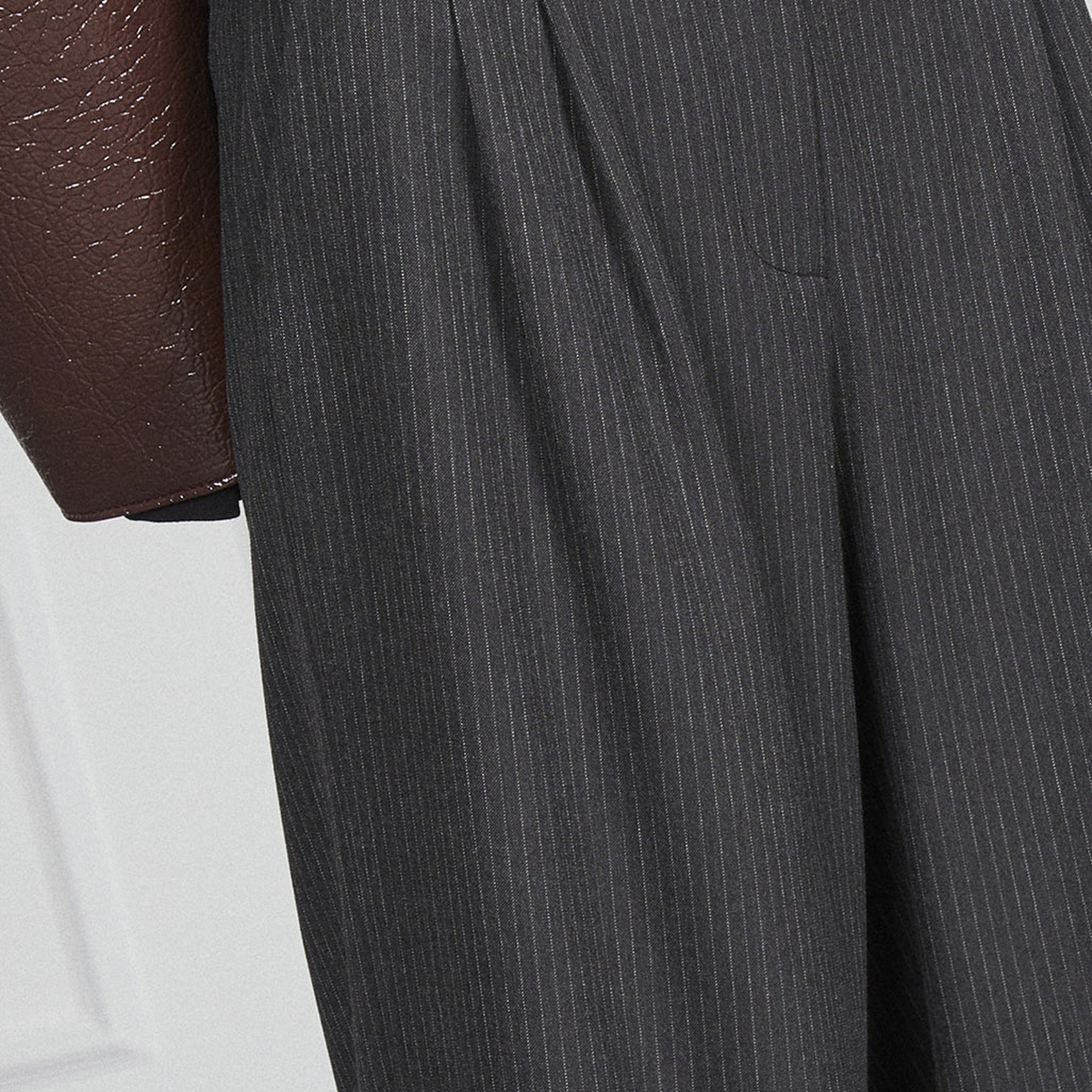 Çizgili Pileli Palazzo Pantolon