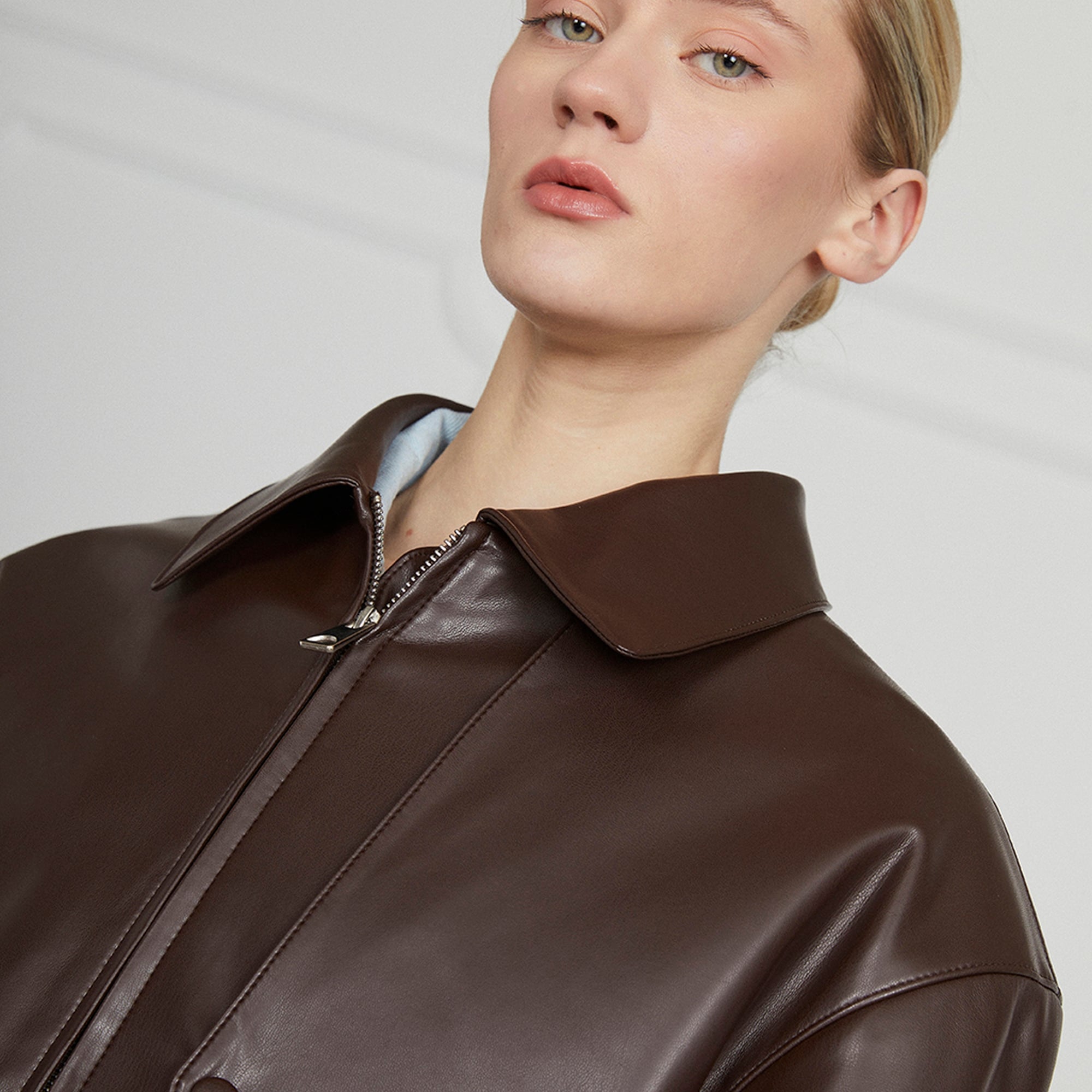 Fermuar Cepli Deri Ceket