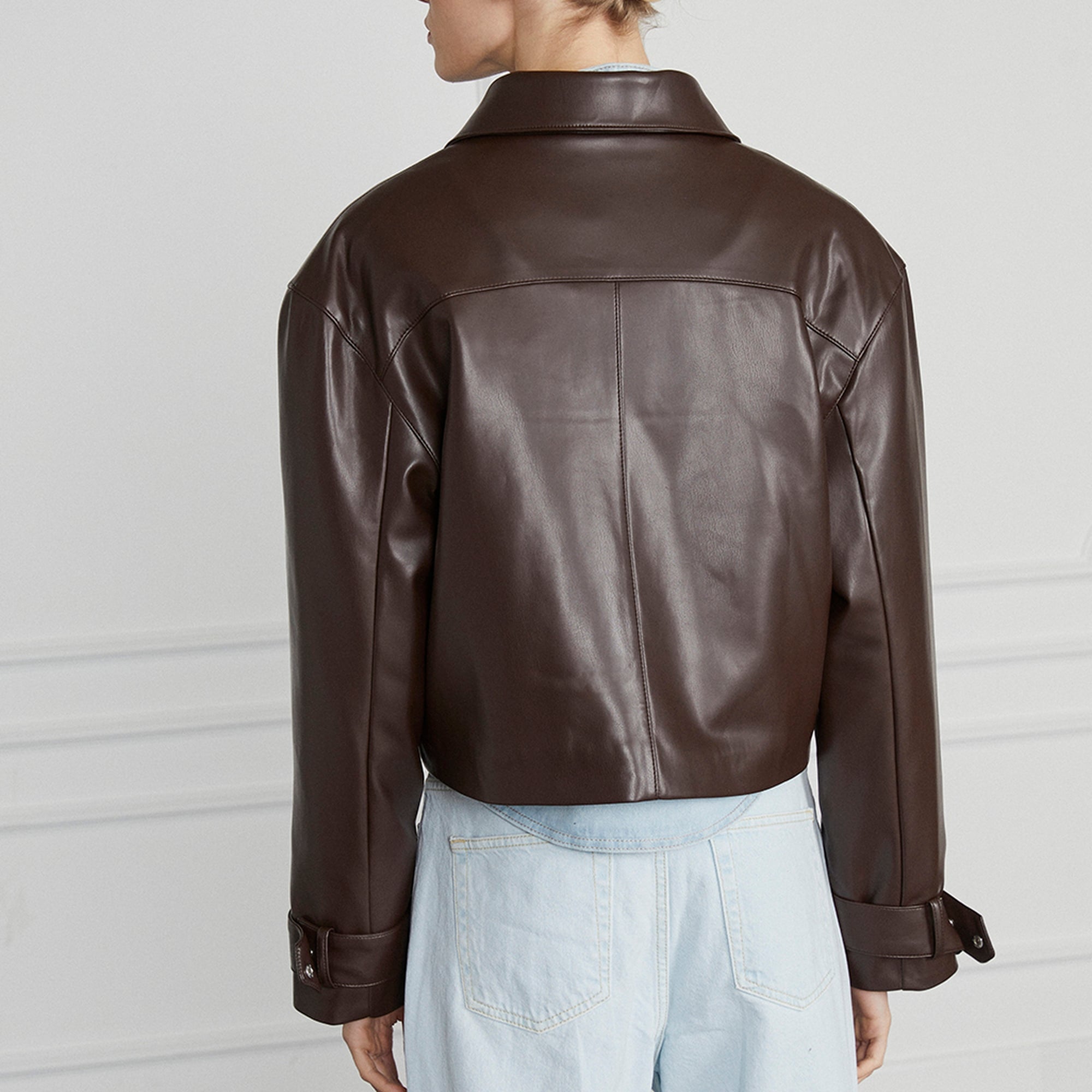 Fermuar Cepli Deri Ceket