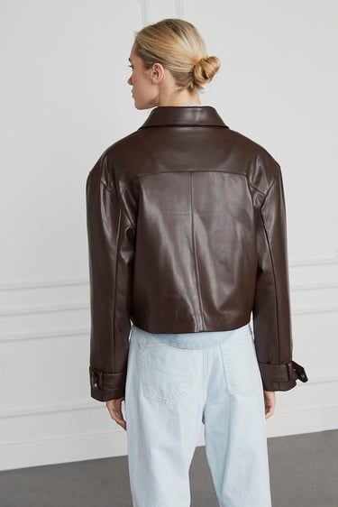  Fermuar Cepli Deri Ceket