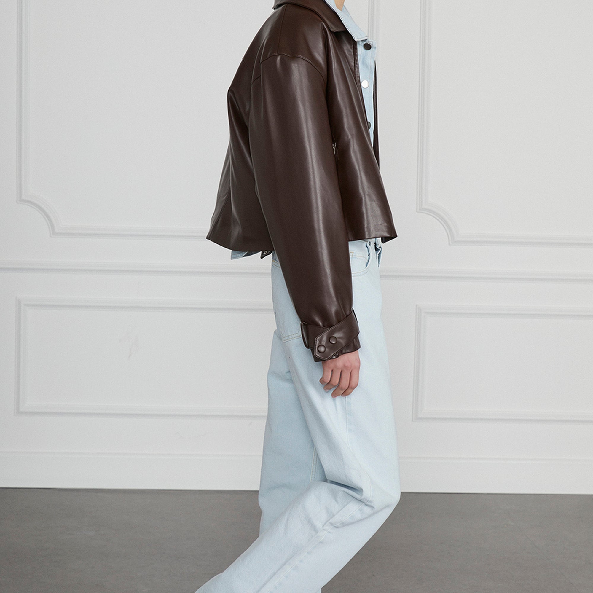 Fermuar Cepli Deri Ceket