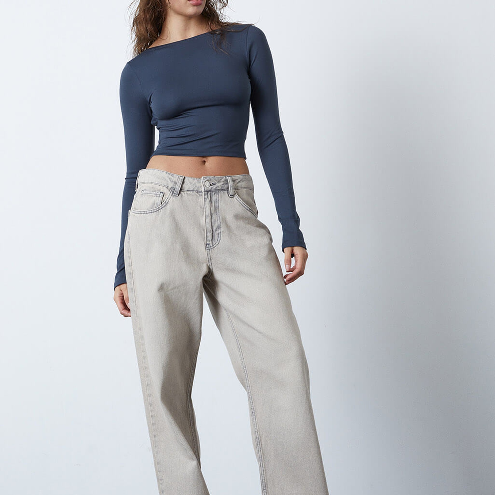 Sırt Dekolte Uzun Kollu Body