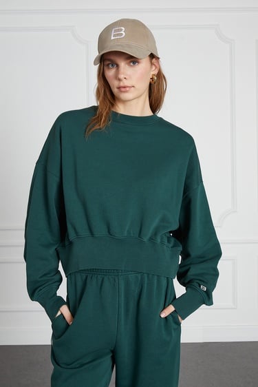  Yıkamalı Basıc Sweat